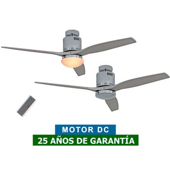 Ventilador De Techo Con Luz Casafan 93132314 Aerodynamix Eco 132 Ch Plateado/ Cromo Brillante