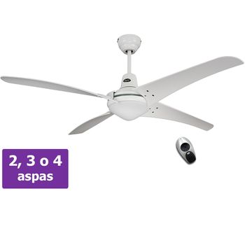 Ventilador De Techo Con Luz Casafan 9313220 Mirage Blanco