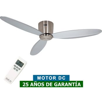 Ventilador De Techo Casafan 313280 Eco Plano Ii 132cm Gris / Cromo Cepillado