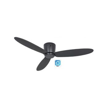 Ventilador De Techo Casafan 313284w Eco Plano Ii 132cm Negro Wi-fi