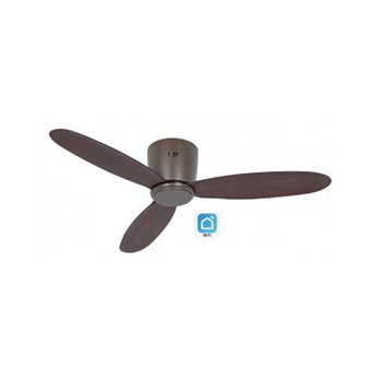 Ventilador De Techo Casafan 313282w Eco Plano Ii 132cm Nogal Wi-fi