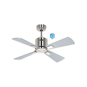 Ventilador De Techo Casafan 942041w Eco Neo Iii 92cm Plata Y Wengue Con Wifi