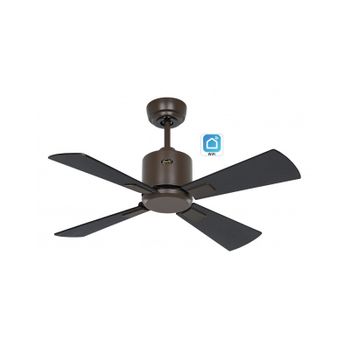 Ventilador De Techo Casafan 949001w Eco Neo Iii 92cm Negro Y Teca Con Wifi