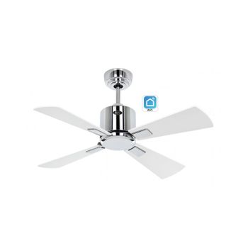 Ventilador De Techo Casafan 948031w Eco Neo Iii 92cm Gris Claro Y Blanco Con Wifi