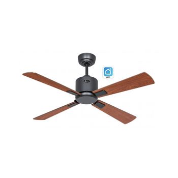 Ventilador De Techo Con Wifi Casafan 952111w Eco Neo Iii 103cm Gris Basalto/cerezo Y Nuez