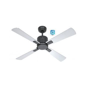 Ventilador De Techo Con Wifi Casafan 952141w Eco Neo Iii 103cm Gris Basalto/plata Y Wengué