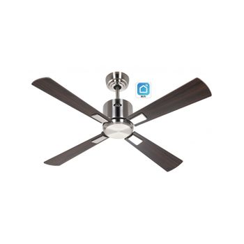 Ventilador De Techo Con Wifi Casafan 942111w Eco Neo Iii 103cm Cromo/cerezo Y Nuez