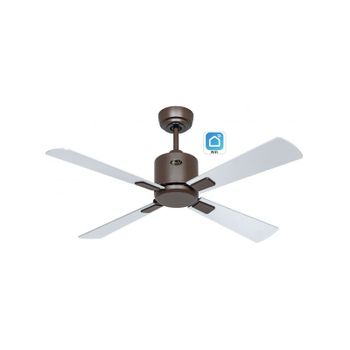 Ventilador De Techo Con Wifi Casafan 949141w Eco Neo Iii 103cm Bronce/plata Y Wengué