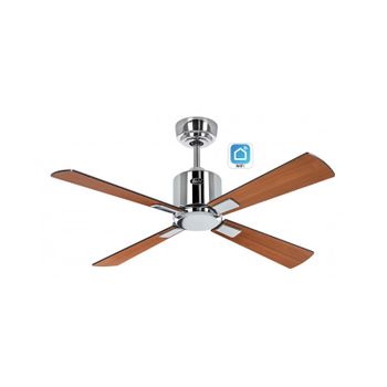 Ventilador De Techo Casafan Eco Neo Iii 103cm 948101w Motor Cromo Brillante Con Wifi