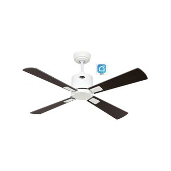 Ventilador De Techo Casafan Eco Neo Iii 103cm 943141w Motor Blanco Wengué Y Gris Con Wifi