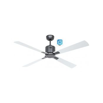 Ventilador De Techo Casafan Eco Neo Iii 132cm Con Wifi 952232w Motor Gris Basalto/ Blanco Y Gris Claro