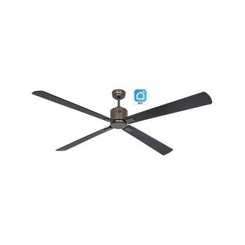 Ventilador De Techo Con Wifi Casafan Eco Neo Iii 180cm 949410w Negro / Negro Y Teca