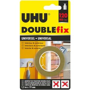 Cinta Adhesiva Doble Cara 19mmx 1,5mt Marron Doublefix Uhu