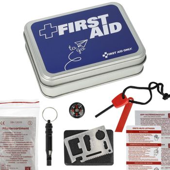 Botiquín De Primeros Auxilios To Go 22 Pzas Caja Metal First Aid Only