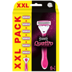 Wilkinson Quattro For Women Xxl Máquina De Afeitar+cargador 6 Uds