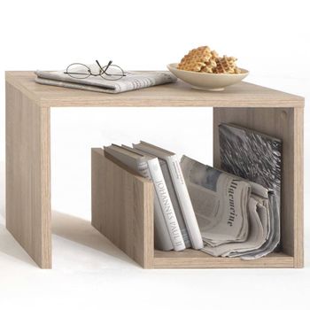 Mesa De Centro 2 En 1 Roble 59x36x38 Cm 632-001 Fmd