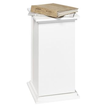 Mesita Decorativa Con Puerta Blanco 57,4 Cm Fmd