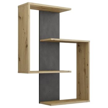 Estantería De Pared Orimattila Con 12 Compartimentos Pino 62 X 62 X 9 Cm -  Madera Oscura [en.casa] con Ofertas en Carrefour