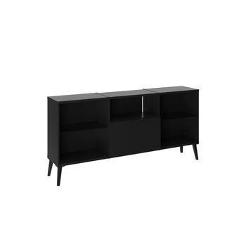 Mueble De Tv 1 Cajón 5 Baldas - Dark - L 153,5  X A 31,5  X H 52  Cm