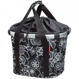 Klick-fix Bolsa Delantera Klickfix Reisenthel 35x28x26 Negro/flores Blancas