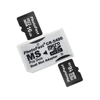 Actecom Adaptador Doble Tarjetas Micro Sd/ Microsd A Psp Memory Stick Pro Duo