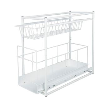 Carrito Auxiliar Con Ruedas Bauhaus Armazón Metálico Color Arena, 2  Bandejas,,blanco con Ofertas en Carrefour