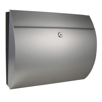 Buzón Con Compartimento De Periódicos Acero Inox 38x13,3x30,4 Cm Hi