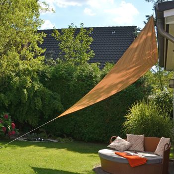 Toldo vela rectangular impermeable poliéster 4 x 6 m, gris165 gr/m2 UV para  jardin