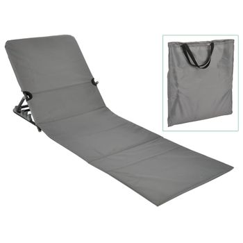 Esterilla Silla Plegable De Playa Pvc Gris Hi