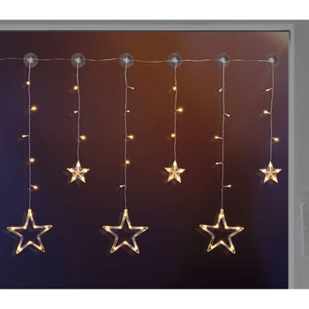 Cotina De Luces Estrellas Fairy Con 63 Leds Hi