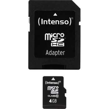 Micro Sd Intenso 4gb Clase 10 + Adaptador