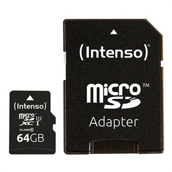 Tarjeta De Memoria Micro Sd Con Adaptador Intenso 34234 Uhs-i Xc Premium Negro