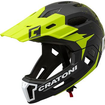 Cratoni Casco C-maniac 2.0mx Mtb Negro/verde Lima Mate