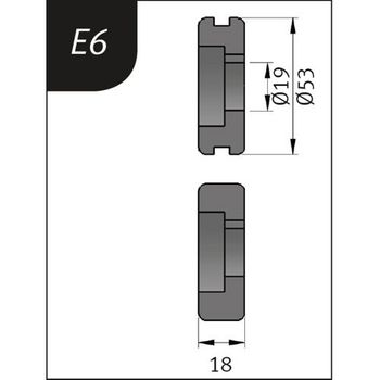 Metallkraft 3880126 Rodillo Typo E6