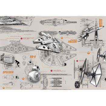 Mural Fotográfico Star Wars Blueprints 368x254 Cm 8-493 Komar