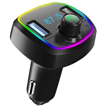 Coche Bluetooth 5.0 Transmisor Fm Reproductor De Mp3 Receptor De Audio Pd 18w Qc3.0 Usb Carga Rápida Manos Libres Car Kit Modulador Fm (negro)