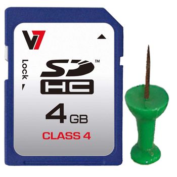 Tarjeta De Memoria Micro Sd Con Adaptador V7 Vasdh4gcl4r-2e