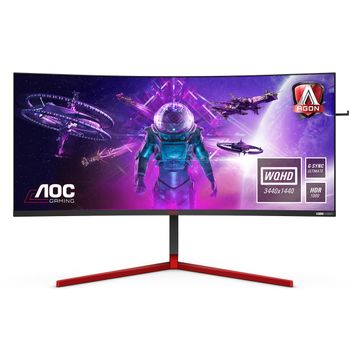 Gaming Ag353ucg Pantalla Para Pc 88,9 Cm (35") 3440 X 1440 Pixeles Wqhd Led Negro, Rojo