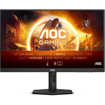Aoc Q27g4x Led Display 68,6 Cm (27') 2560 X 1440 Pixeles Quad Hd Lcd Negro, Rojo