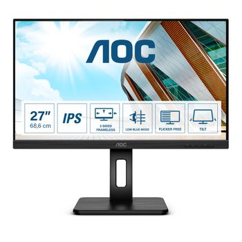 Aoc - P2 27p2q Led Display 68,6 Cm (27") 1920 X 1080 Pixeles Full Hd Negro