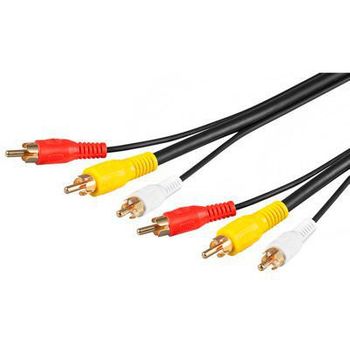 Cable Audio 3x Rca M/m 3m