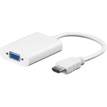 Goobay Hdmi - Vga/3.5mm, M/f, Hdmi, Vga + 3.5mm, Blanco