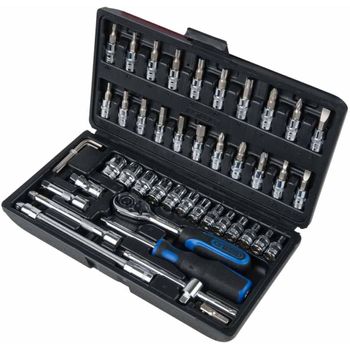 Set De Llaves De Vaso Y Puntas 48 Pzas Chrome+ 1/4"918.0648 Ks Tools