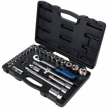 Set De Carraca, Vasos Y Puntas Chromeplus 28 Piezas 918.0728 Ks Tools