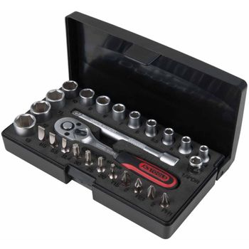 Set De Carraca, Llaves De Vaso Y Puntas 26 Pzas 1/4" 917.0626 Ks Tools