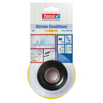 Cinta Silicona Autosoldable Tesa Tape 25 Mm X 3 M Negra