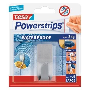 Colgador Powerstrips Waterproof Acero Tesa