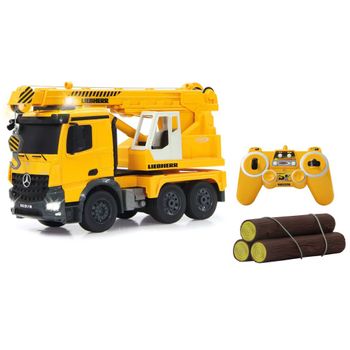 Grúa Teledirigida Mercedes-benz Arocs Liebherr Amarilla 1:20 Jamara