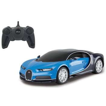 Coche Superdeportivo Teledirigido Bugatti Chiron Azul 1:24 Jamara