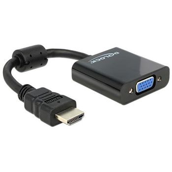 Adaptador/cable Delock Hdmi A/m - Vga Hdb15/h Negro